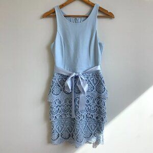 Forever New Women's Blue Crochet Pencil Dress